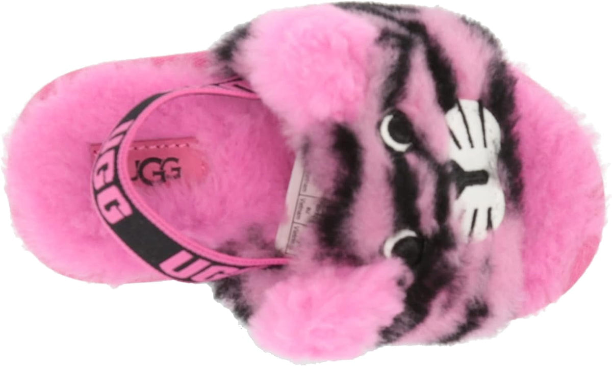 Toddler's UGG Fluff Yeah Slide Tiger Stuffie Carnation (1124940T-CRNT) - 10