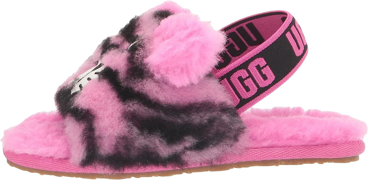 Toddler's UGG Fluff Yeah Slide Tiger Stuffie Carnation (1124940T-CRNT) - 10