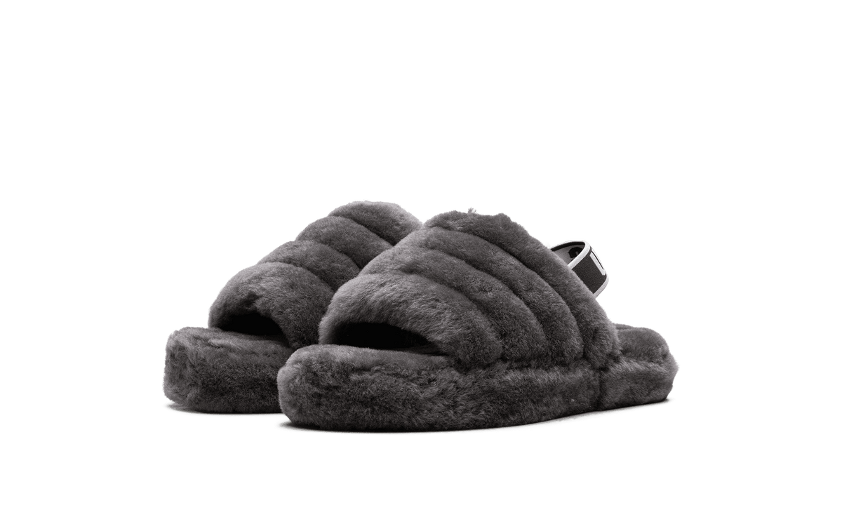 UGG GRADE SCHOOL Fluff Yeah Slide PS "Charcoal" 1098494K CHRC 1098494K CHRC from Stadium Goods
