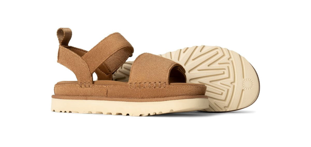 UGG Women's Goldenstar Ultra-Cush Sandal Suede Chestnut - 1136783-CHE
