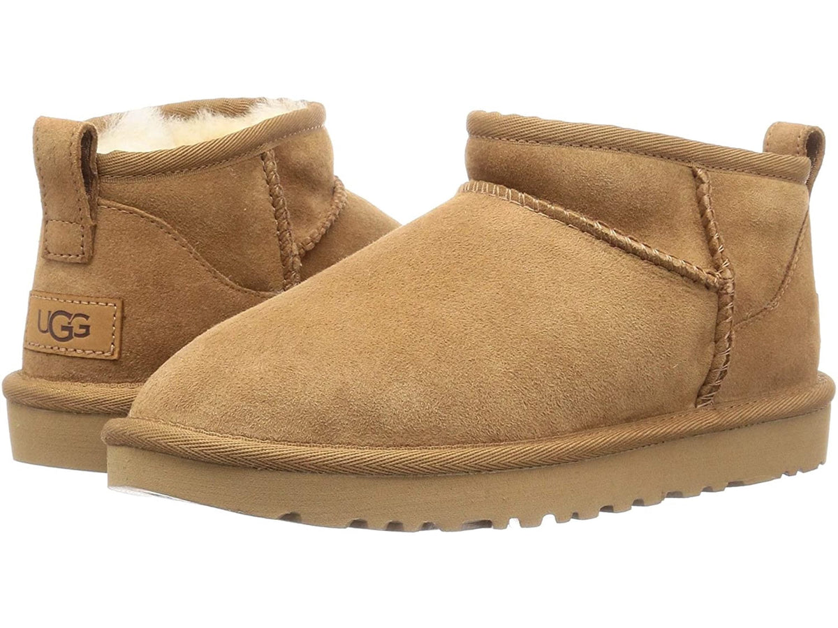 UGG Classic Ultra Mini Boot Suede Womens Shoes Size 10, Color: Chestnut