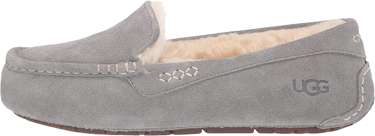 UGG Womens Ansley Slipper 6 Wide Light Grey
