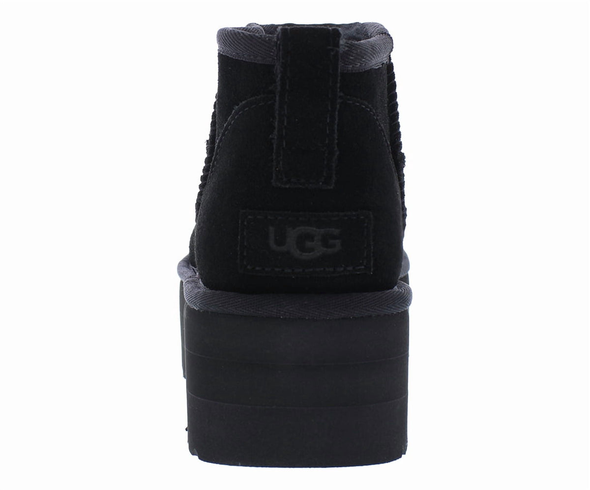 UGG Classic Ultra Mini Platform Boot Suede Womens Shoes Size 11, Color: Black