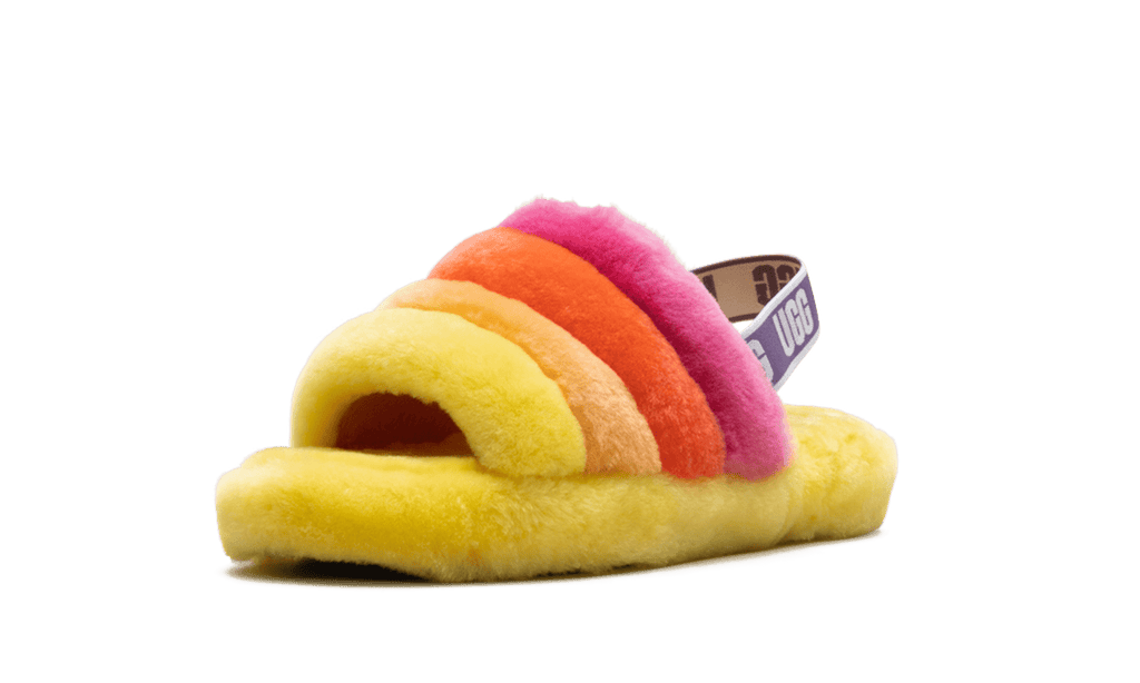 UGG GRADE SCHOOL Fluff Yeah Slide GS "Yellow Rainbow" 1116157K YRNB 1116157K YRNB from Stadium Goods