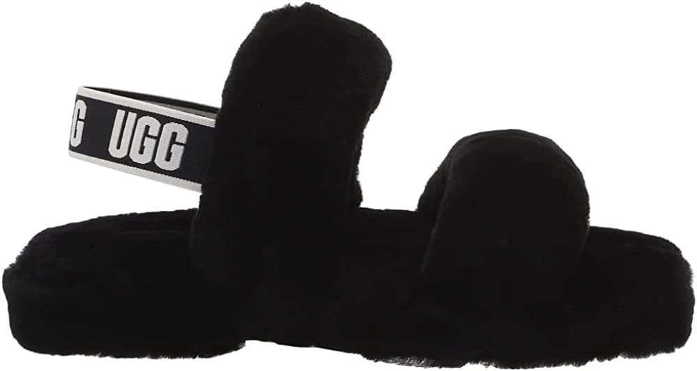 Big Kid's and Little Kid's UGG Oh Yeah Slide Black (1115752K-BLK) - 1