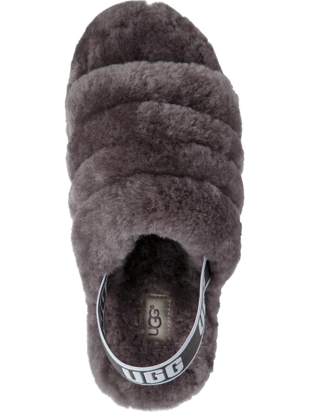 UGG Women's Fluff Yeah Slide in Charcoal, 11 US