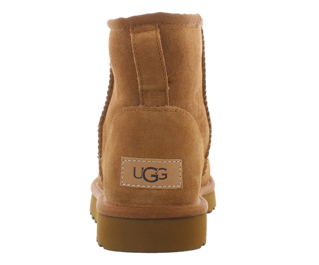 Ugg Women's Classic Mini II Leather Chestnut Ankle-High Suede Boot - 7M