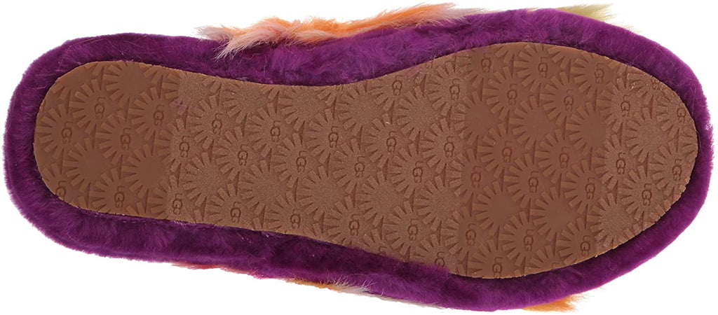 UGG Unisex-Child K Fluff Yeah Slide Tie Dye Slipper Big Kid 8-12 Years 6 Big Kid Berrylicious