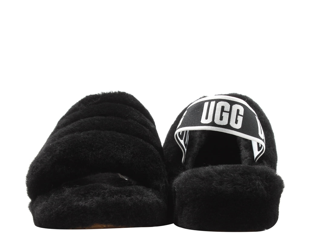 UGG Women's Fluff Yeah Slide in Charcoal, 11 US