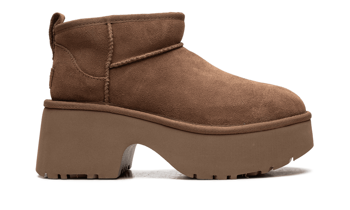 UGG WOMENS Classic Ultra Mini New Heights Boot Womens "Chestnut" 1158311 CHE 1158311 CHE from Stadium Goods