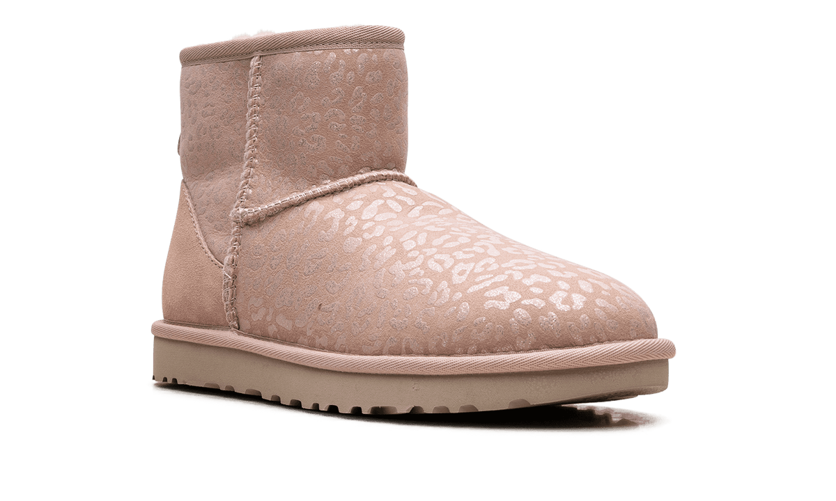 UGG WOMENS Classic Mini Womens "Snow Leopard Fleece Lined Pink" 1113494 QRT 1113494 QRT from Stadium Goods