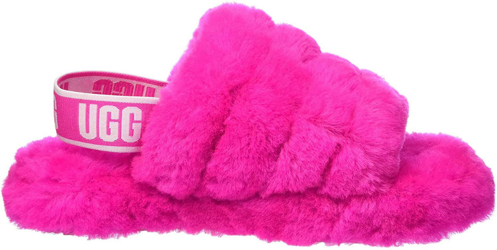 UGG Unisex-Child Fluff Yeah Slide Slipper Big Kid 8-12 Years 4 Big Kid Rock Rose