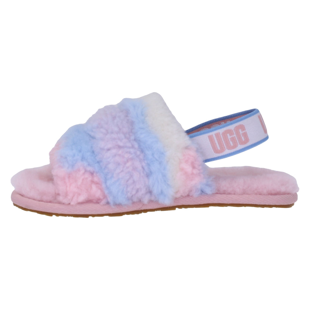 Toddler's UGG Fluff Yeah Slide Cali Collage Pride-Stripes (1120115T-PSTR) - 11