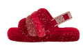 UGG GRADE SCHOOL Fluff Yeah Metallic Sparkle Kids "Red" 1125952K REMU 1125952K REMU from Stadium Goods