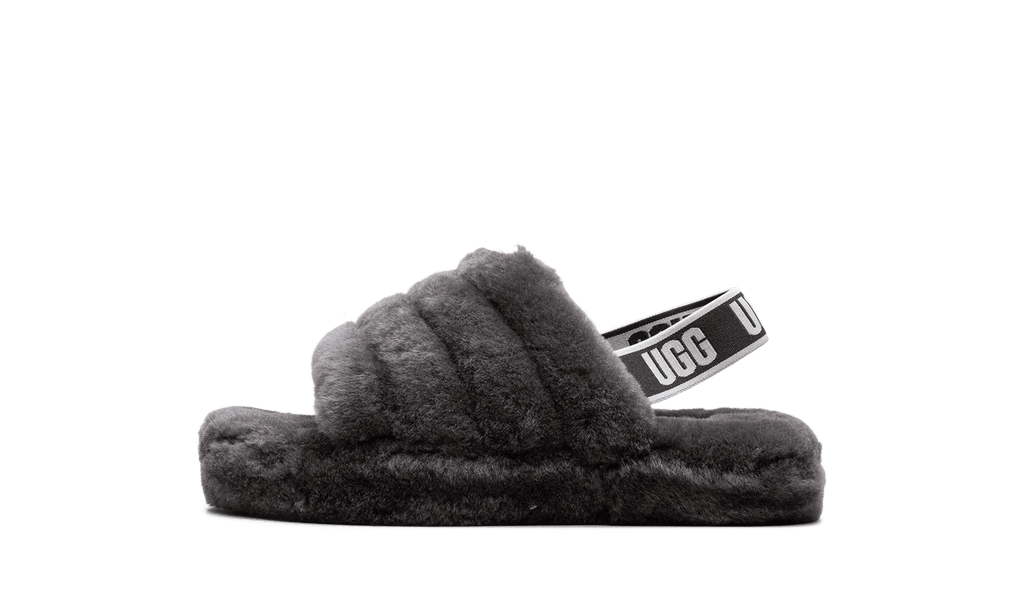 UGG GRADE SCHOOL Fluff Yeah Slide PS "Charcoal" 1098494K CHRC 1098494K CHRC from Stadium Goods