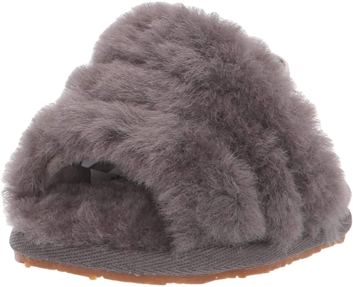 UGG Toddlers' Fluff Yeah Slide in Charcoal, 6 US