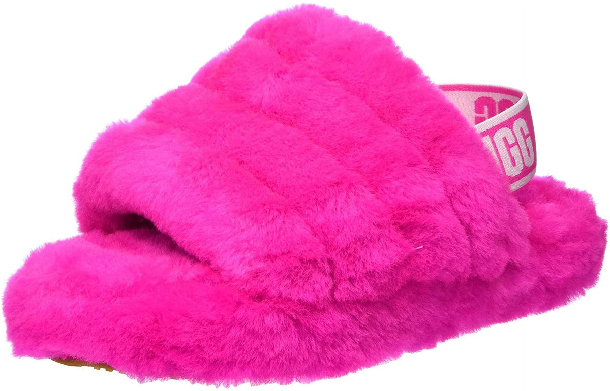 UGG Unisex-Child Fluff Yeah Slide Slipper Little Kid 4-8 Years 2 Little Kid Rock Rose