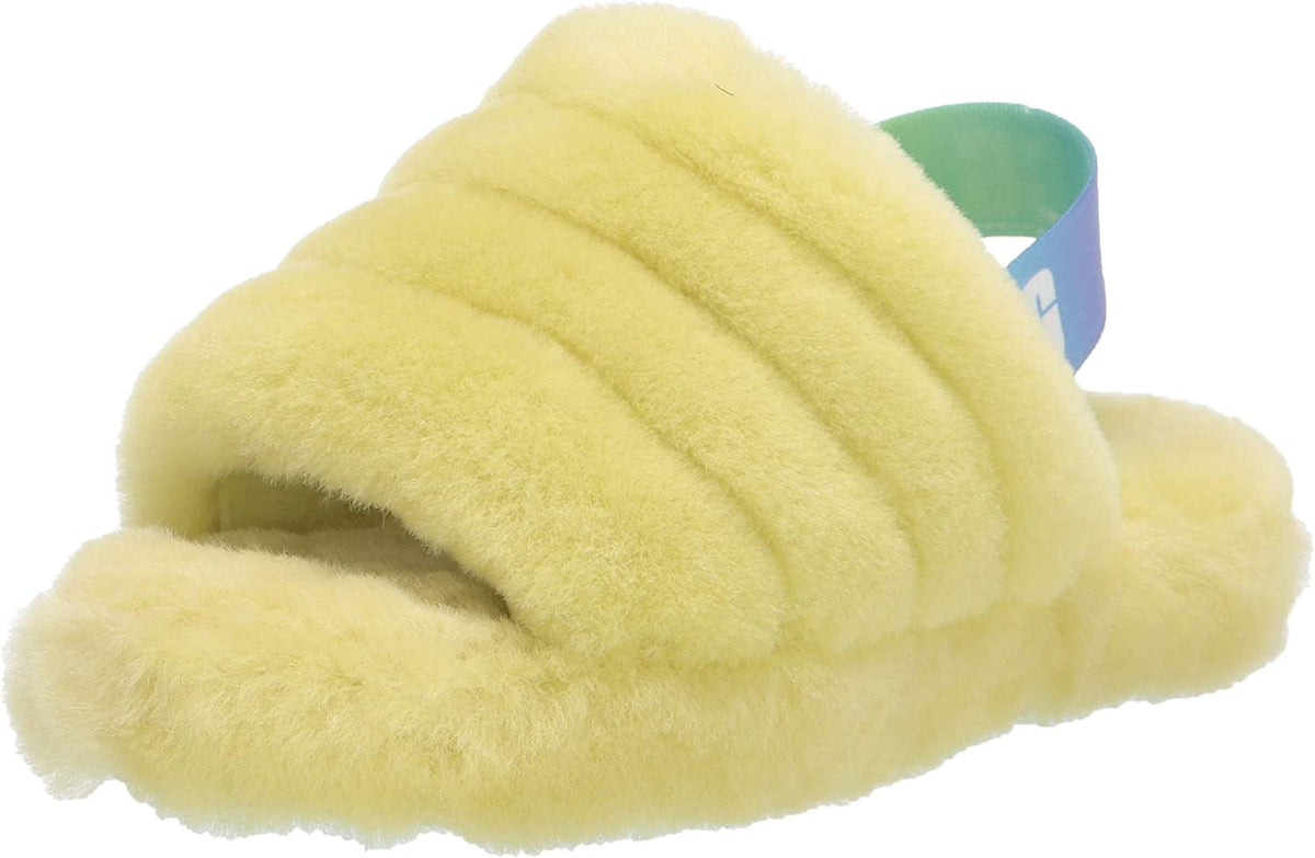 UGG Unisex-Child Fluff Yeah Slide Slipper Toddler 1-4 Years 9 Toddler Pollen Gradient
