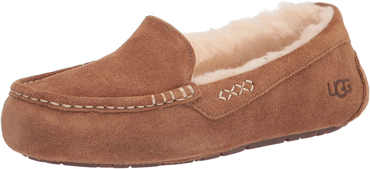 UGG Womens Ansley Slipper 6 Wide Chestnut