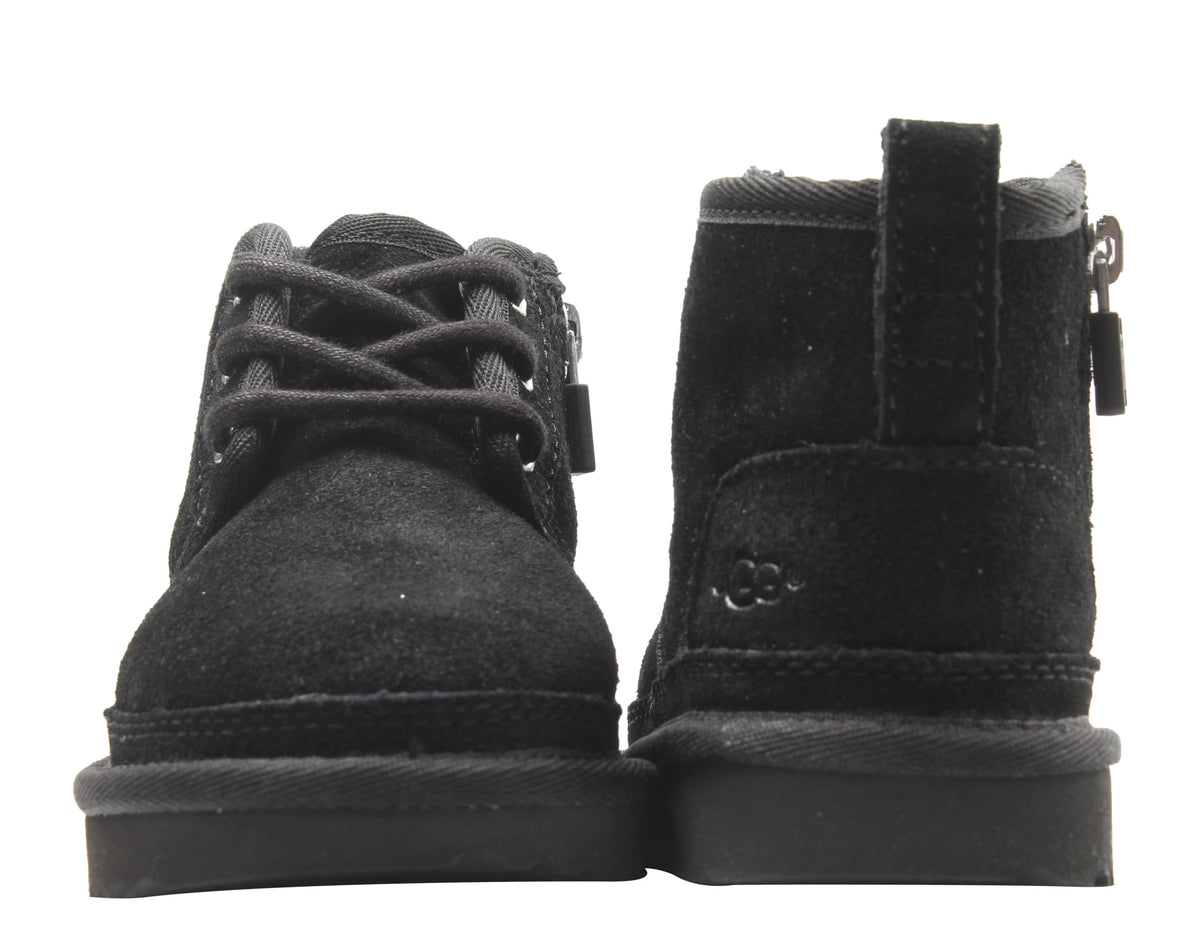 UGG Neumel II Boot Suede Infant/Toddler Shoes Size 10, Color: Black