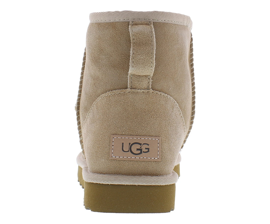 UGG Classic Mini II Boot Suede Womens Shoes Size 6, Color: Sand