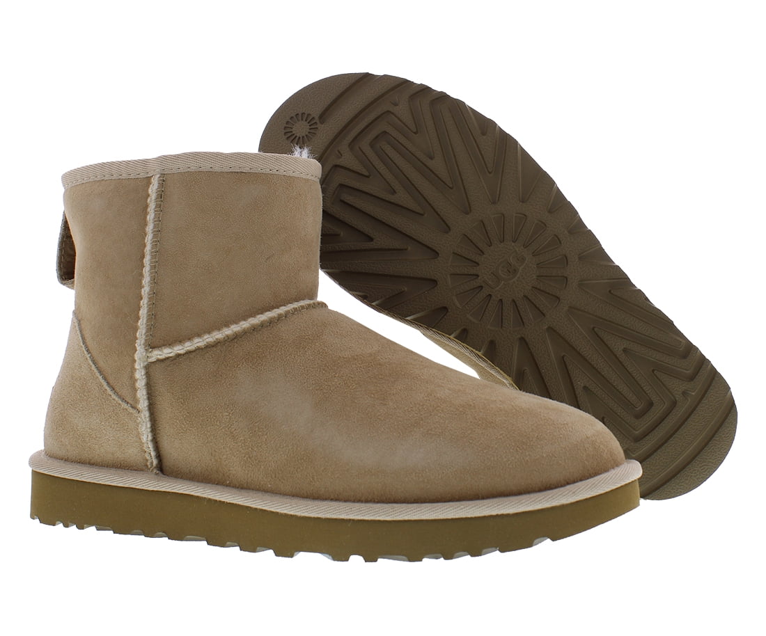 UGG Classic Mini II Boot Suede Womens Shoes Size 6, Color: Sand