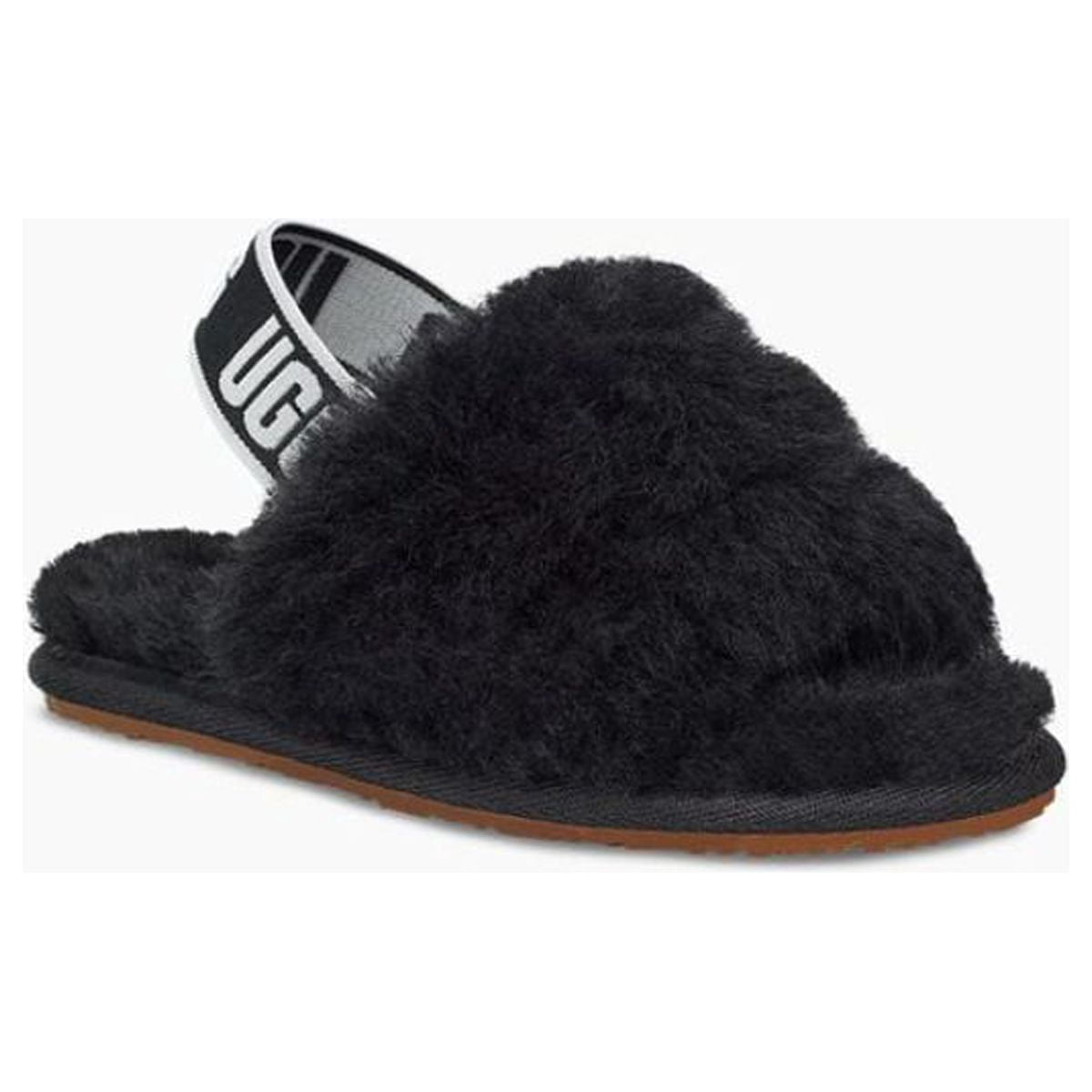 UGG Toddlers' Fluff Yeah Slide in Black, 10 US