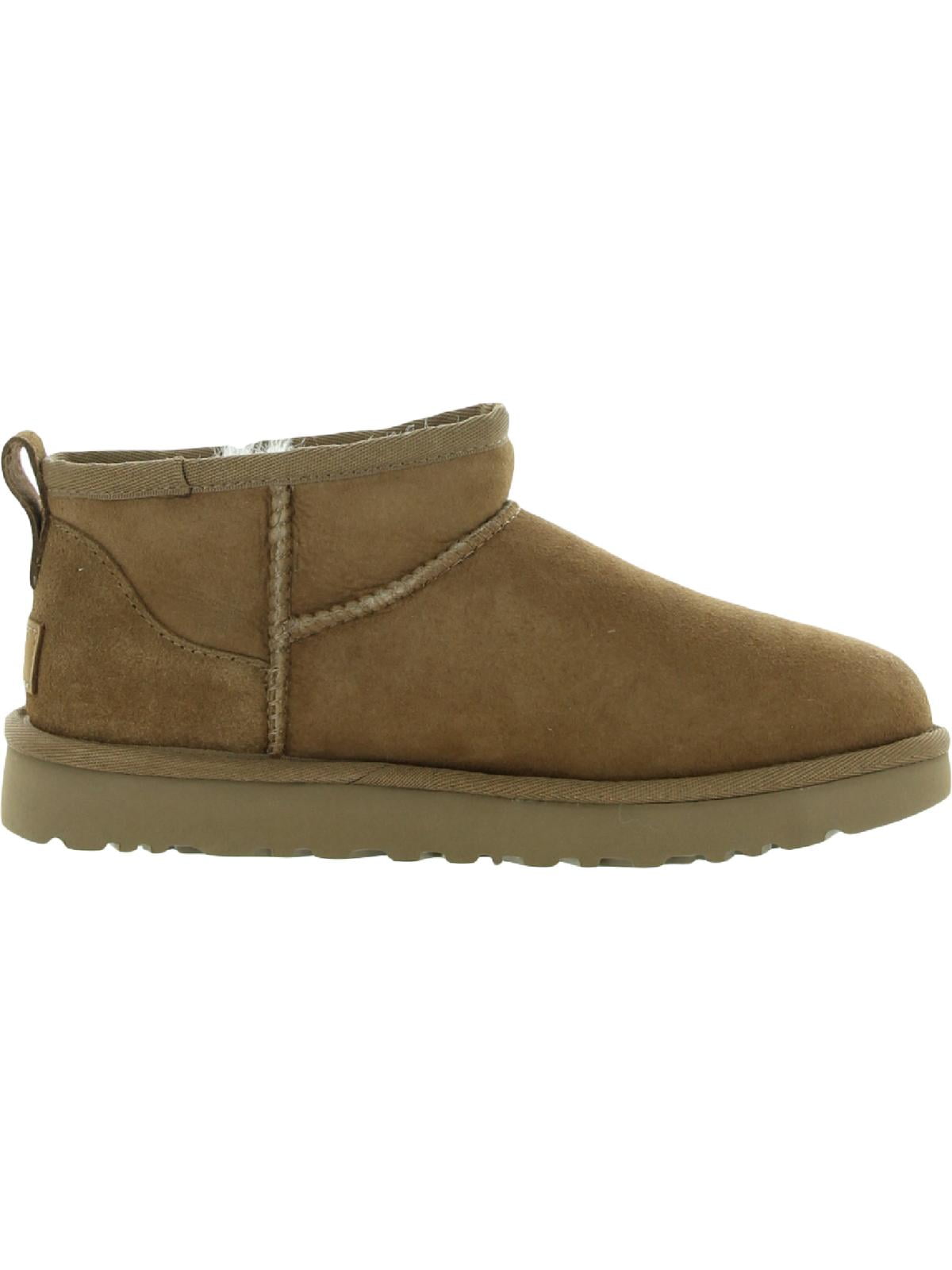 UGG Classic Ultra Mini Boot Suede Womens Shoes Size 10, Color: Chestnut