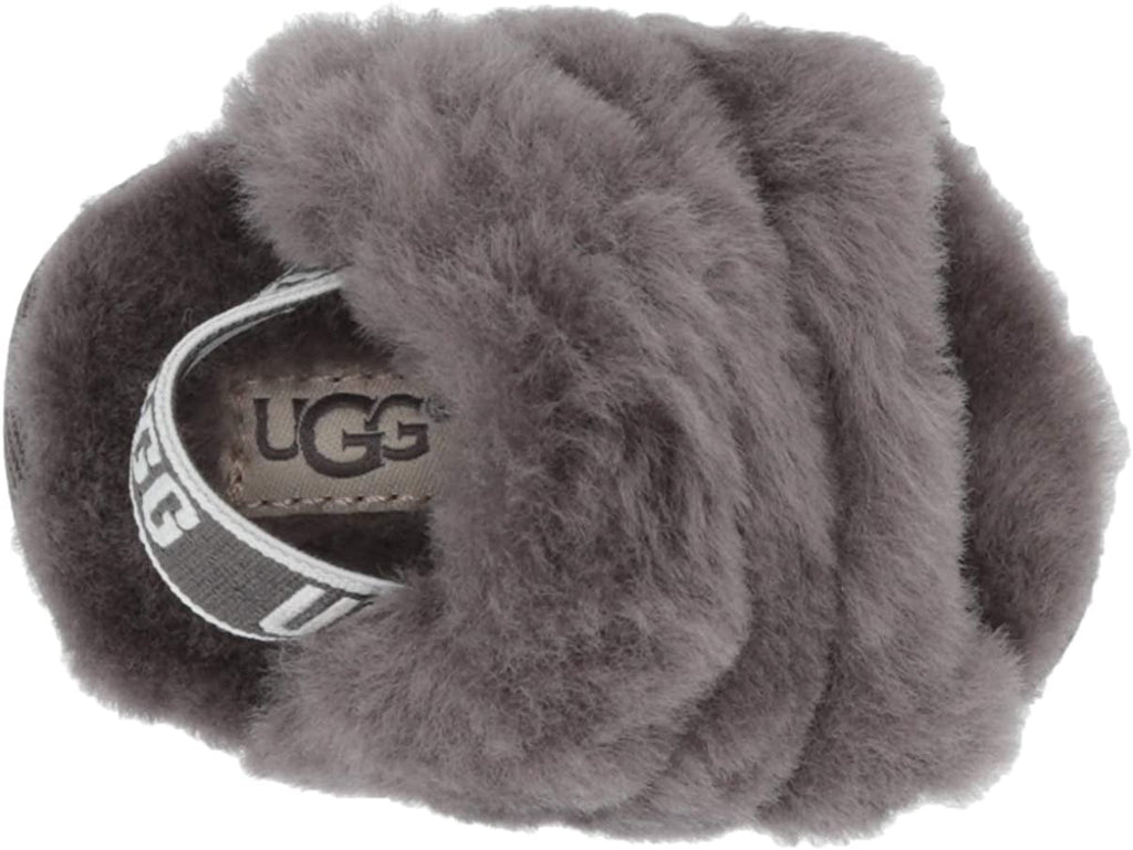 UGG Toddlers' Fluff Yeah Slide in Charcoal, 6 US