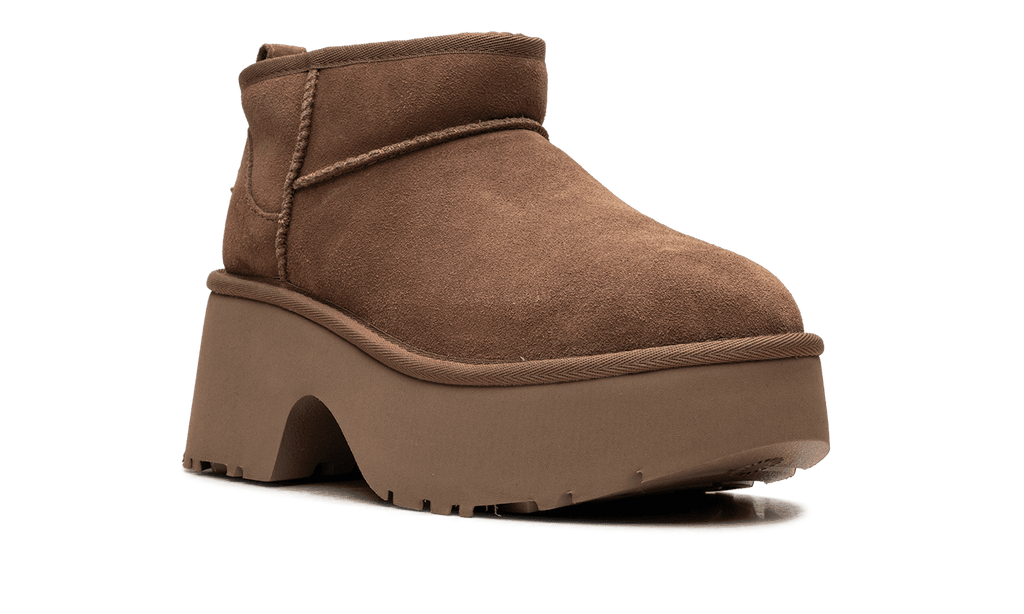 UGG WOMENS Classic Ultra Mini New Heights Boot Womens "Chestnut" 1158311 CHE 1158311 CHE from Stadium Goods