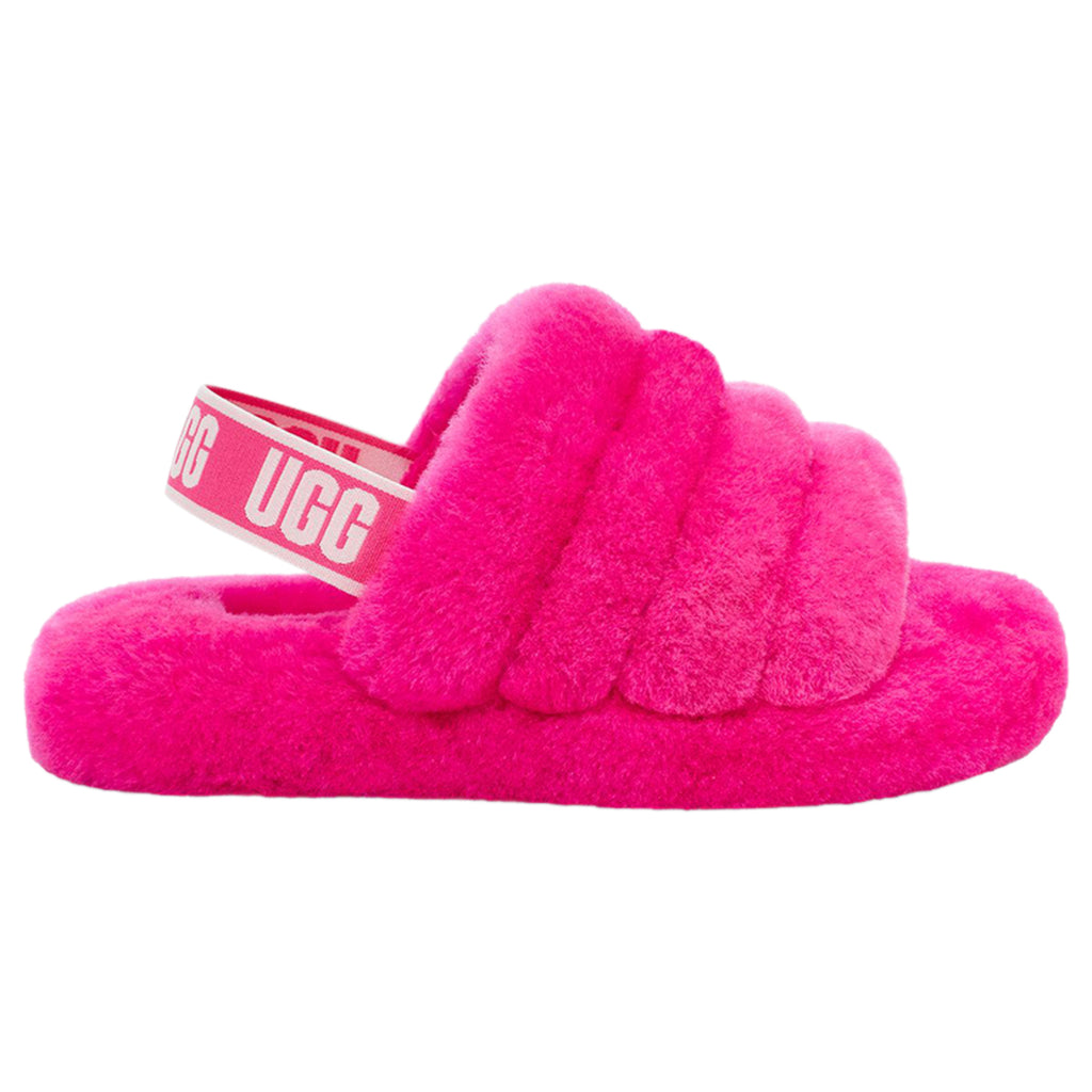 UGG Unisex-Child Fluff Yeah Slide Slipper Big Kid 8-12 Years 5 Big Kid Rock Rose