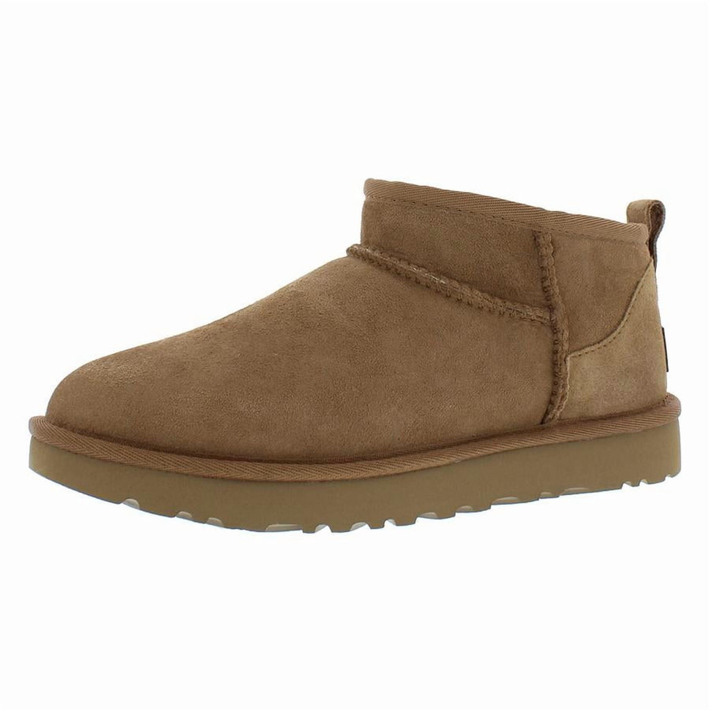 UGG Classic Ultra Mini Boot Suede Womens Shoes Size 10, Color: Chestnut