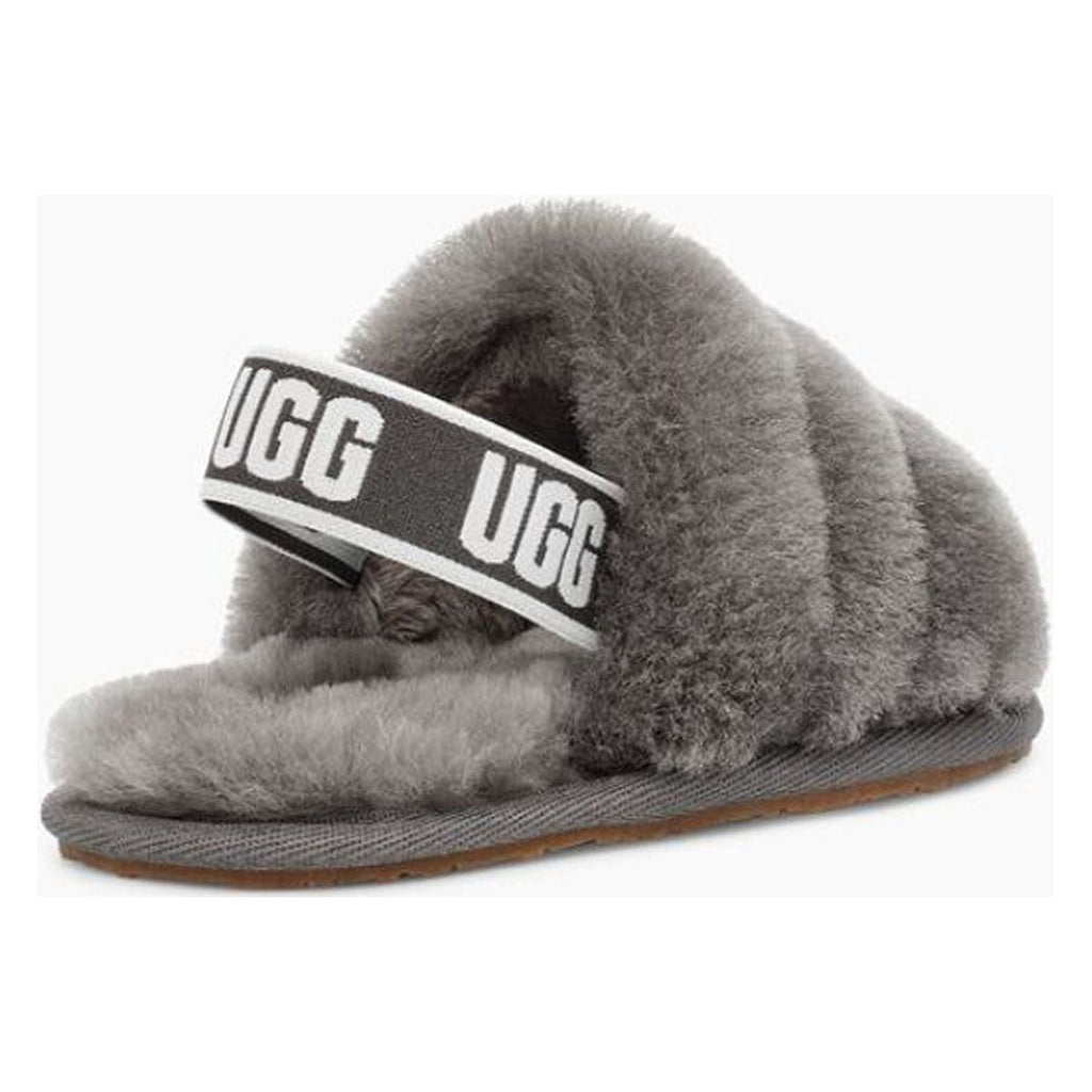 UGG Toddlers' Fluff Yeah Slide in Charcoal, 6 US