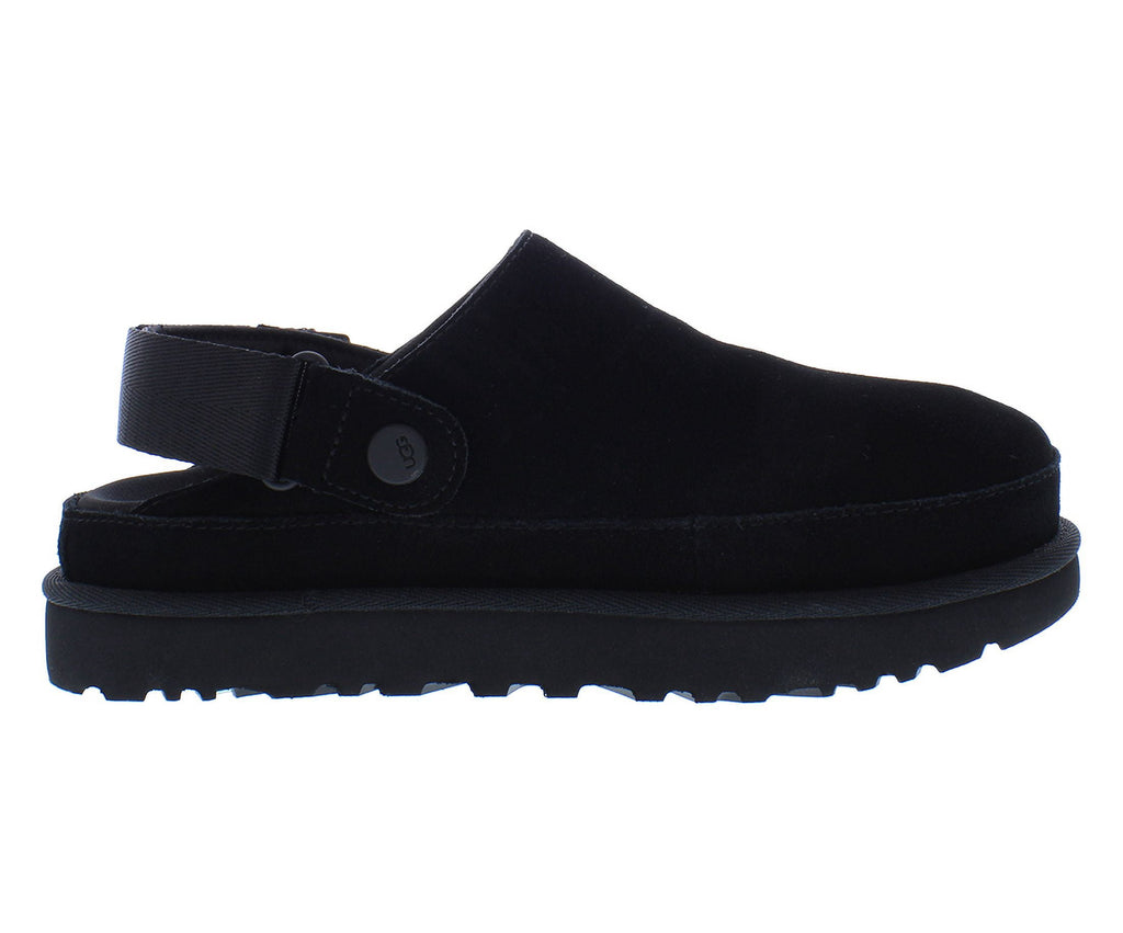 UGG Goldenstar Clog Suede Womens Shoes Size 7, Color: Black