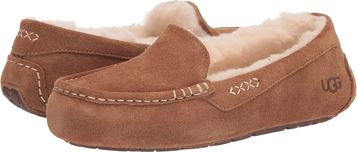 UGG Womens Ansley Slipper 6 Wide Chestnut