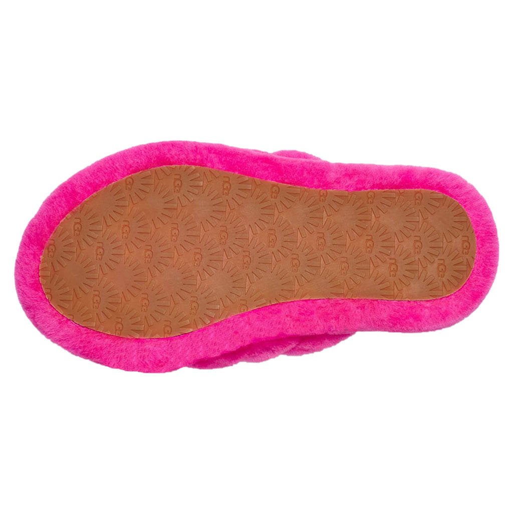 UGG Unisex-Child Fluff Yeah Slide Slipper Big Kid 8-12 Years 5 Big Kid Rock Rose