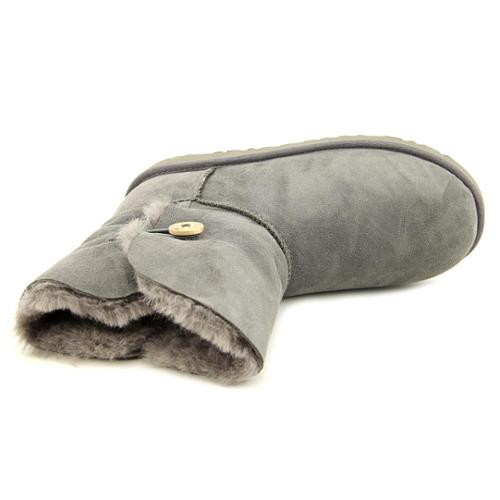 Big Kids Ugg Bailey Button Grey Boot 5991K-GREY