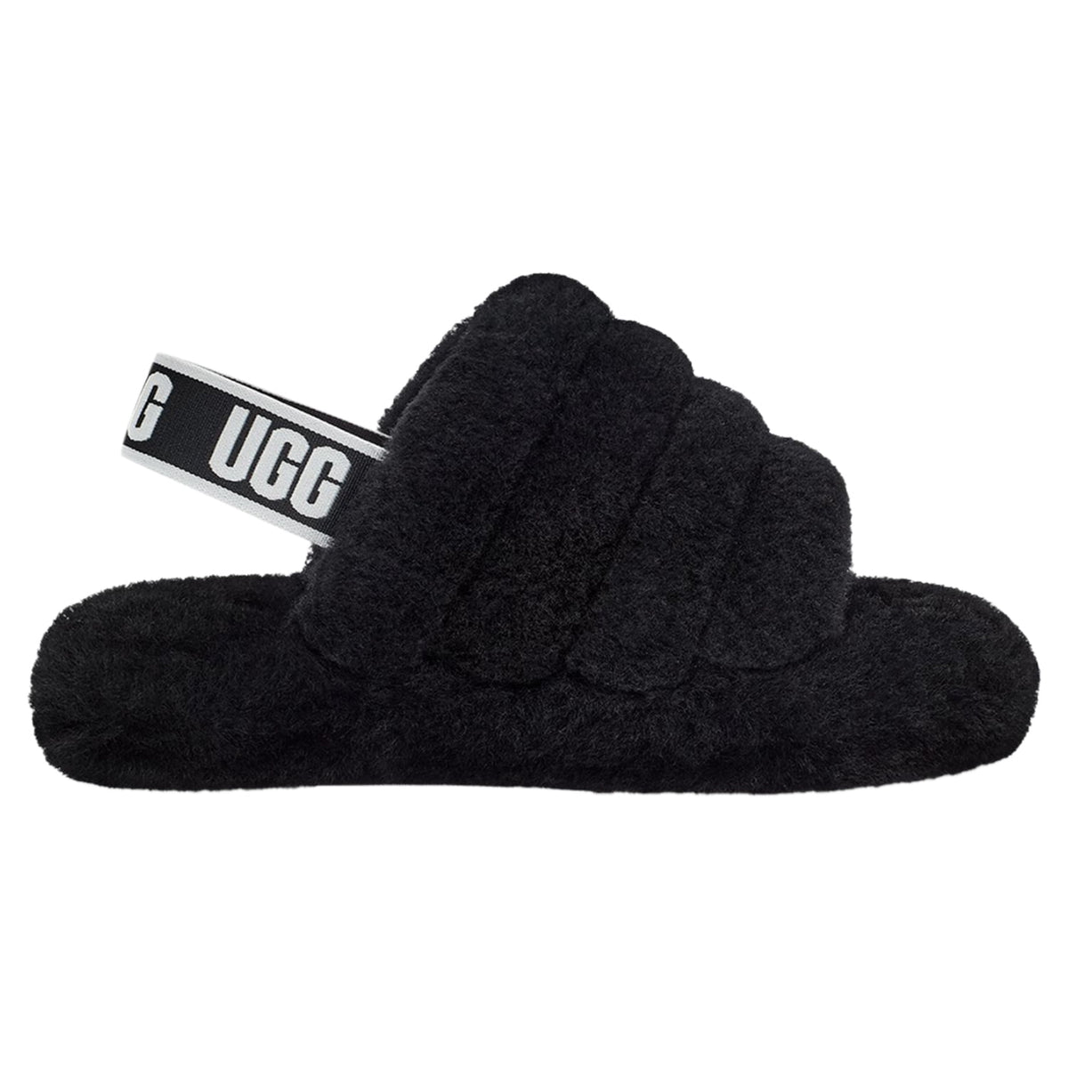 UGG Big Kids' Fluff Yeah Slide in Black, 13 US