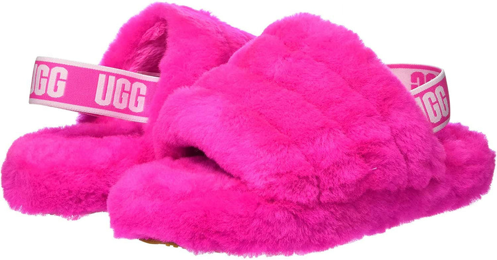 UGG Unisex-Child Fluff Yeah Slide Slipper Little Kid 4-8 Years 2 Little Kid Rock Rose
