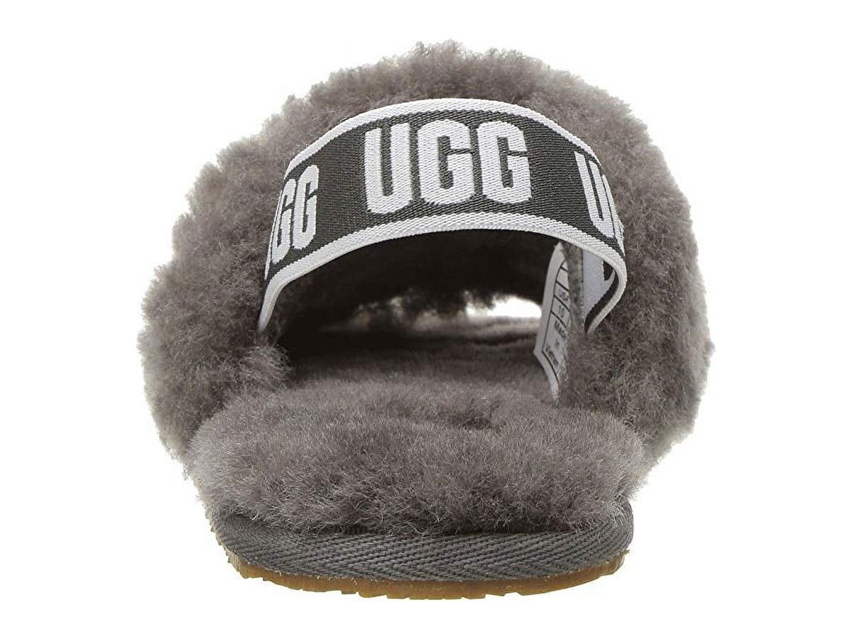UGG Toddlers' Fluff Yeah Slide in Charcoal, 6 US